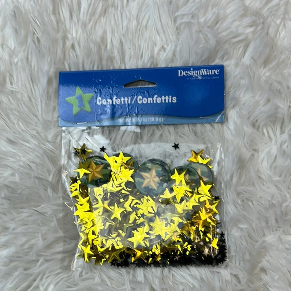 DesignWare Gold and Black and Camo Military Army Party Star Table Confetti